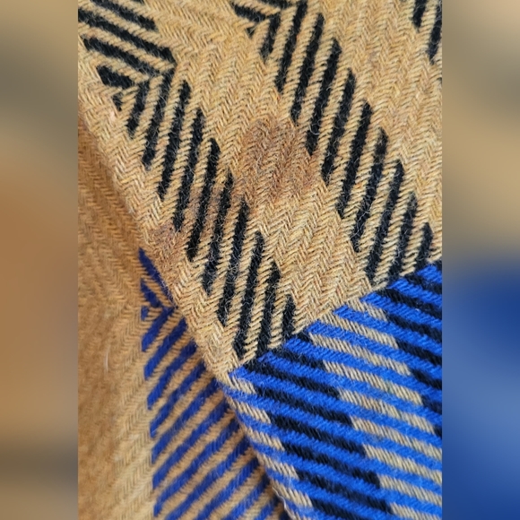 Vintage Diane Von Furstenberg Women's Funky Mod Plaid Wool Blazer Size 6 - Picture 5 of 16